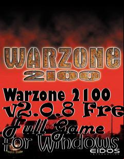 Box art for Warzone 2100 v2.0.8 Free Full Game for Windows